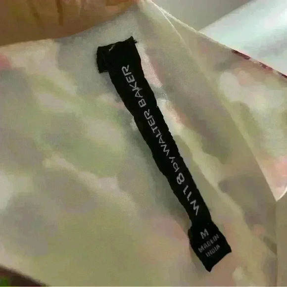 Walter Baker Pink and White Colorful Floral Maxi Halter Dress W118 Size M - Picture 6 of 8